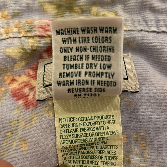 L.L. Bean women’s x-large floral print corduroy button-down - Picture 5 of 6